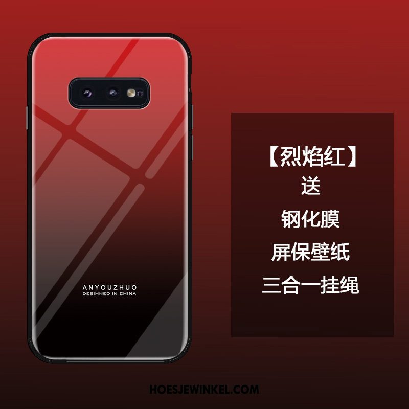 Samsung Galaxy S10e Hoesje Ster Hoes Eenvoudige, Samsung Galaxy S10e Hoesje Gehard Glas Wit