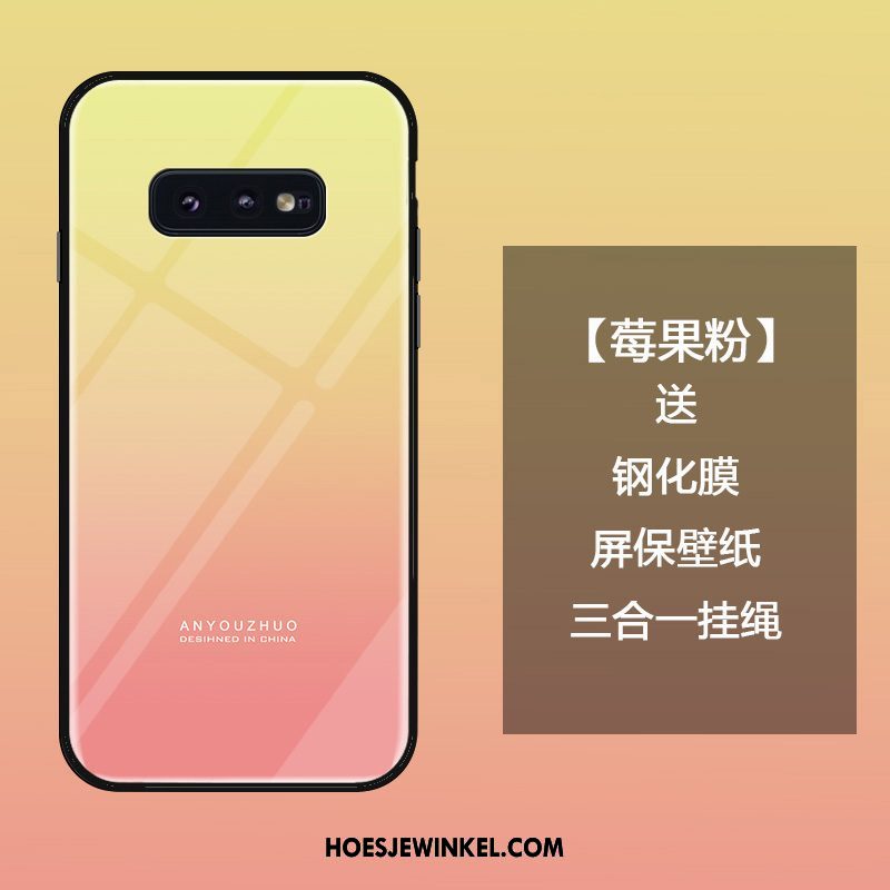 Samsung Galaxy S10e Hoesje Ster Hoes Eenvoudige, Samsung Galaxy S10e Hoesje Gehard Glas Wit