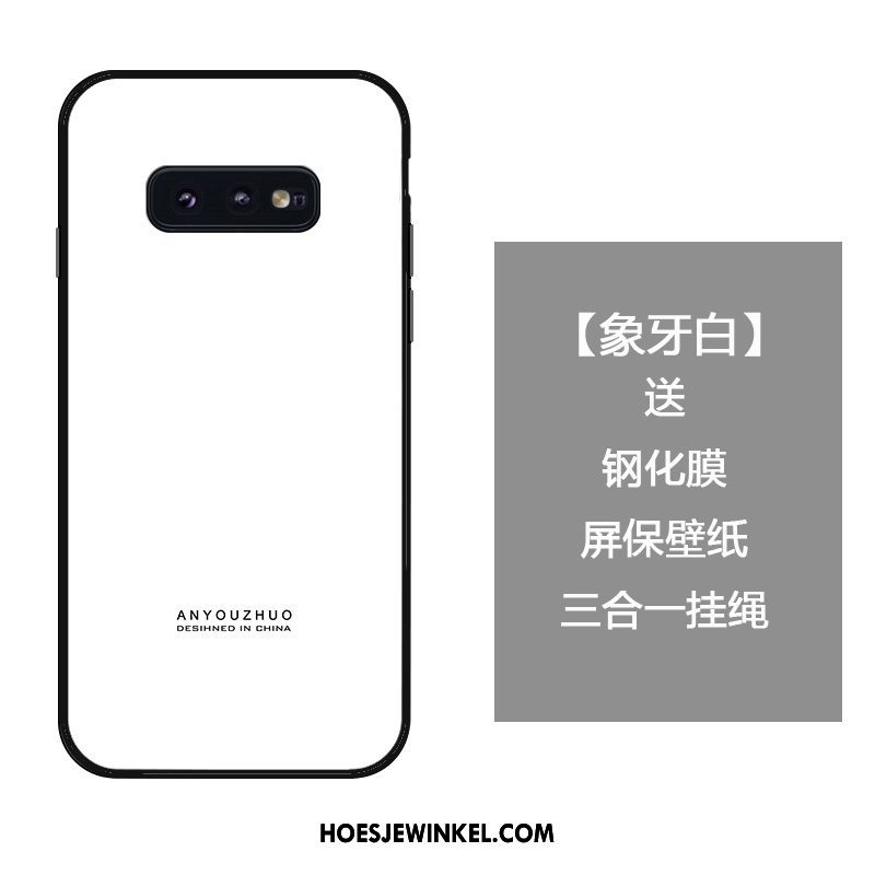 Samsung Galaxy S10e Hoesje Ster Hoes Eenvoudige, Samsung Galaxy S10e Hoesje Gehard Glas Wit