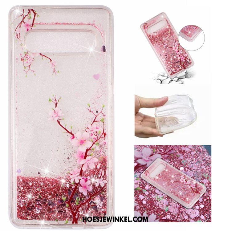 Samsung Galaxy S10e Hoesje Vloeistof Zacht Hoes, Samsung Galaxy S10e Hoesje Mobiele Telefoon Rood