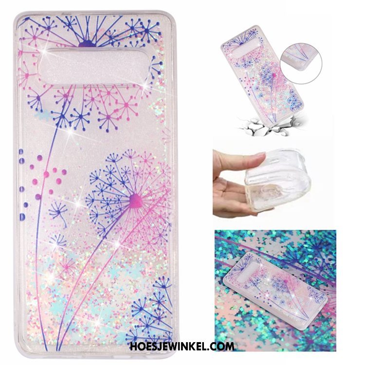 Samsung Galaxy S10e Hoesje Vloeistof Zacht Hoes, Samsung Galaxy S10e Hoesje Mobiele Telefoon Rood