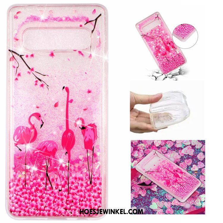 Samsung Galaxy S10e Hoesje Vloeistof Zacht Hoes, Samsung Galaxy S10e Hoesje Mobiele Telefoon Rood