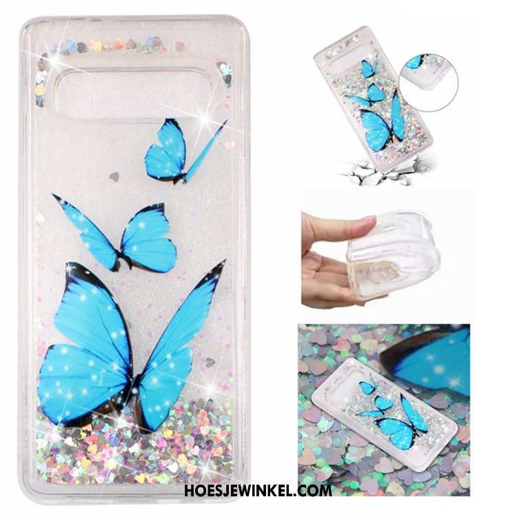 Samsung Galaxy S10e Hoesje Vloeistof Zacht Hoes, Samsung Galaxy S10e Hoesje Mobiele Telefoon Rood