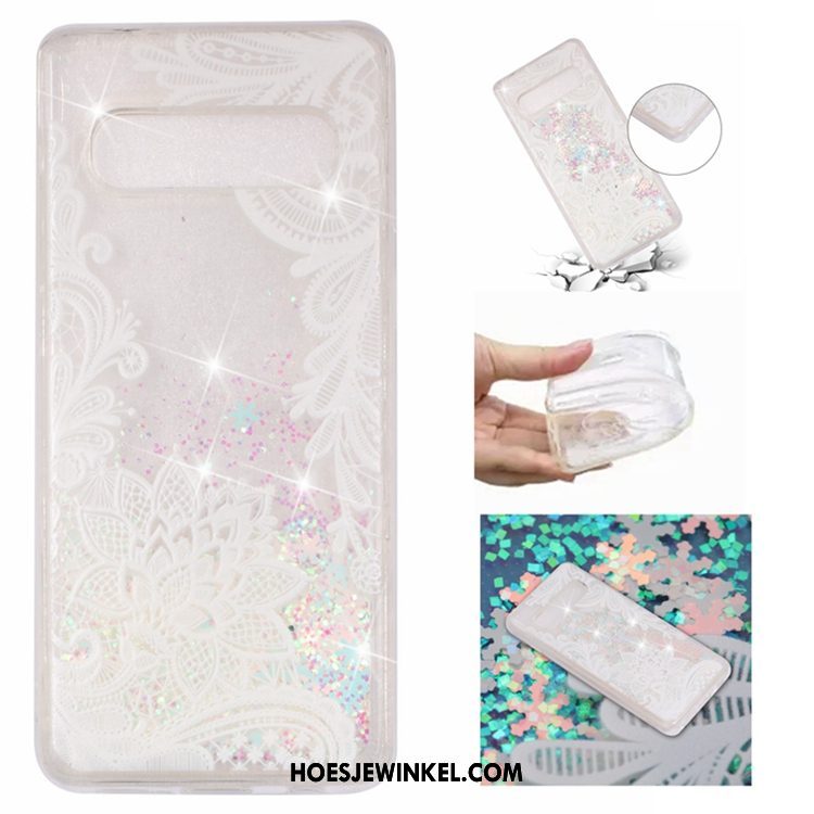 Samsung Galaxy S10e Hoesje Vloeistof Zacht Hoes, Samsung Galaxy S10e Hoesje Mobiele Telefoon Rood