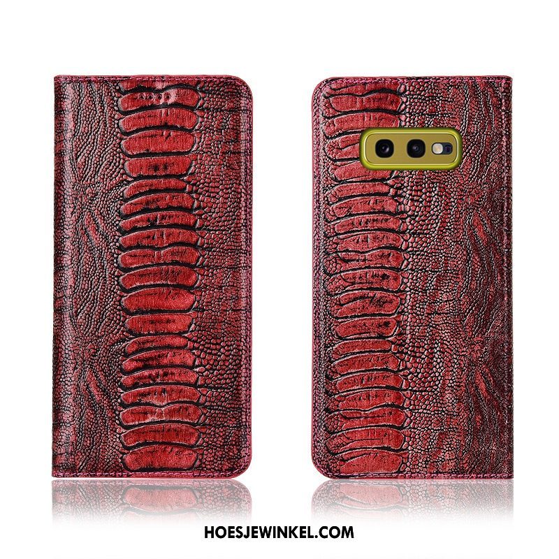 Samsung Galaxy S10e Hoesje Zacht Anti-fall Hoes, Samsung Galaxy S10e Hoesje Clamshell Ster Braun