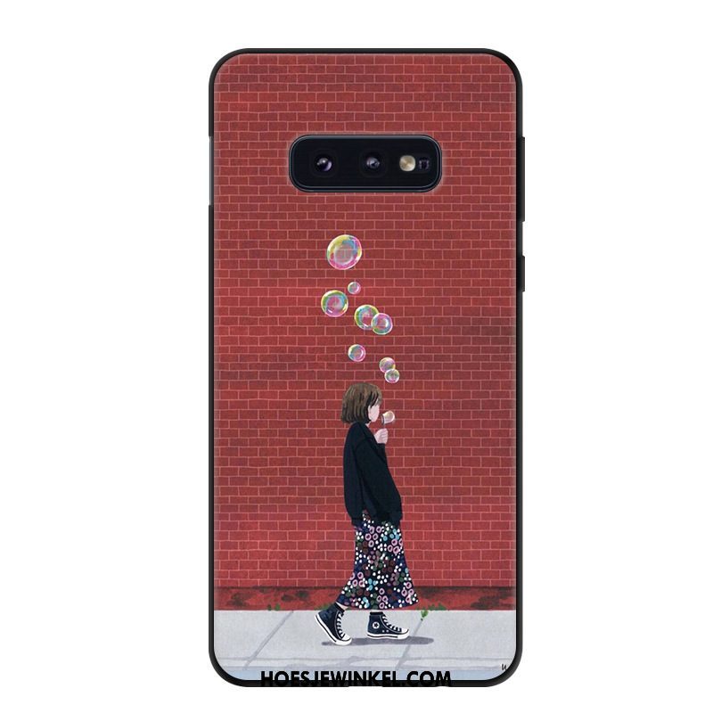 Samsung Galaxy S10e Hoesje Zwart Trend Mobiele Telefoon, Samsung Galaxy S10e Hoesje Spotprent Bescherming