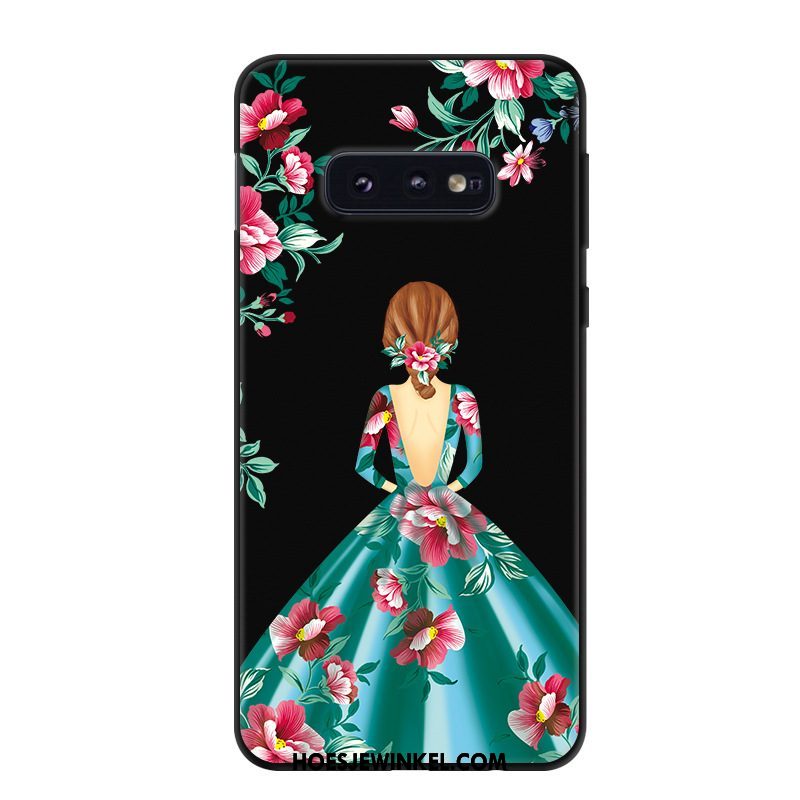 Samsung Galaxy S10e Hoesje Zwart Trend Mobiele Telefoon, Samsung Galaxy S10e Hoesje Spotprent Bescherming