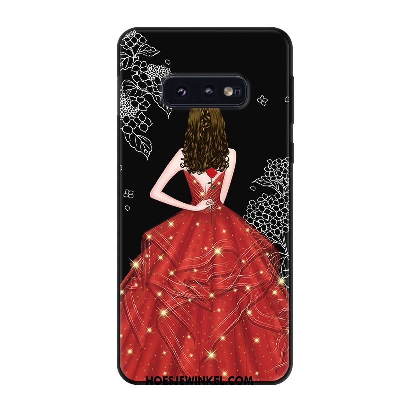 Samsung Galaxy S10e Hoesje Zwart Trend Mobiele Telefoon, Samsung Galaxy S10e Hoesje Spotprent Bescherming