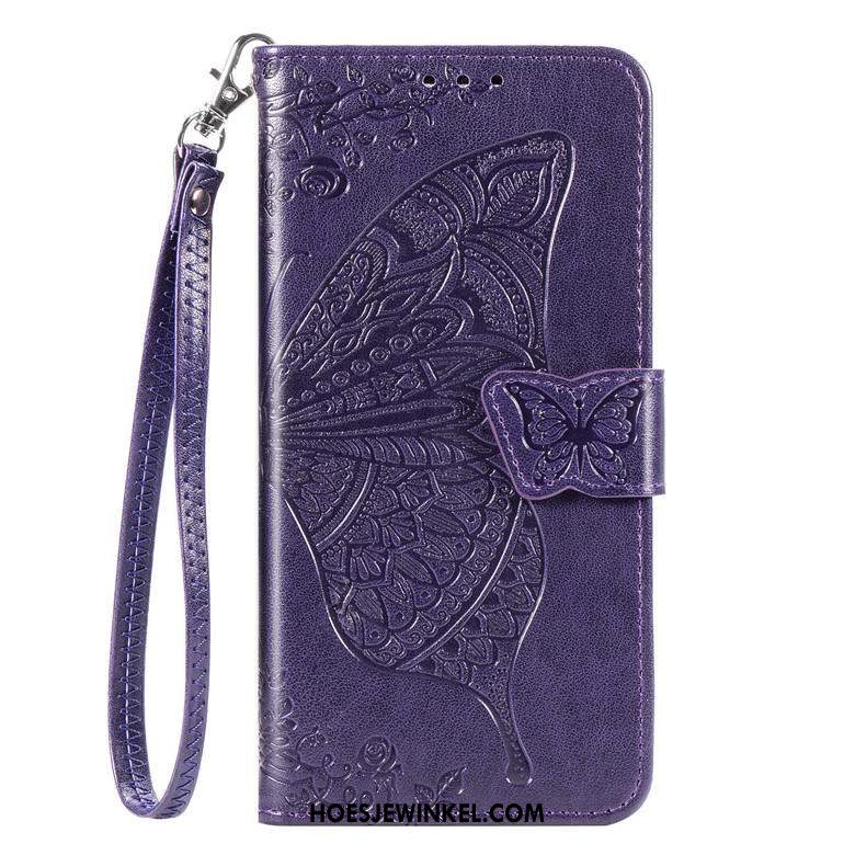 Samsung Galaxy S20+ Hoesje Clamshell Mobiele Telefoon Anti-fall, Samsung Galaxy S20+ Hoesje Leren Etui Purper