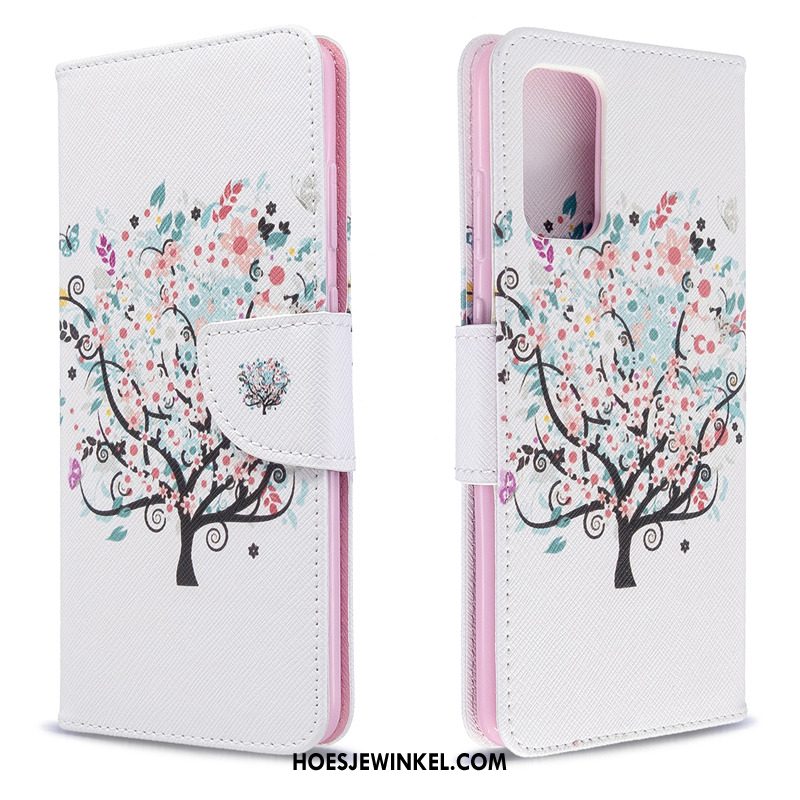 Samsung Galaxy S20 Hoesje Geschilderd Hoes Wit, Samsung Galaxy S20 Hoesje Ster Folio