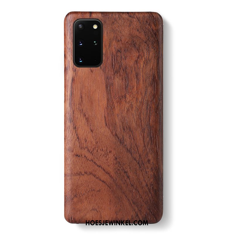 Samsung Galaxy S20+ Hoesje Hout Bescherming Schrobben, Samsung Galaxy S20+ Hoesje All Inclusive Persoonlijk Braun