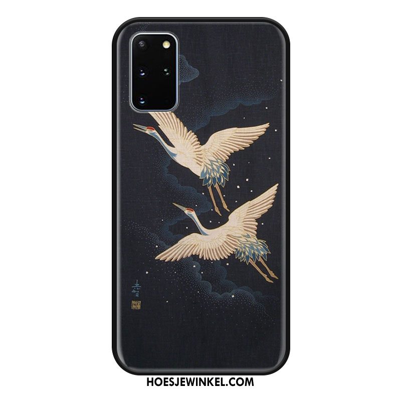 Samsung Galaxy S20+ Hoesje Siliconen Bescherming Zwart, Samsung Galaxy S20+ Hoesje Karper Wit