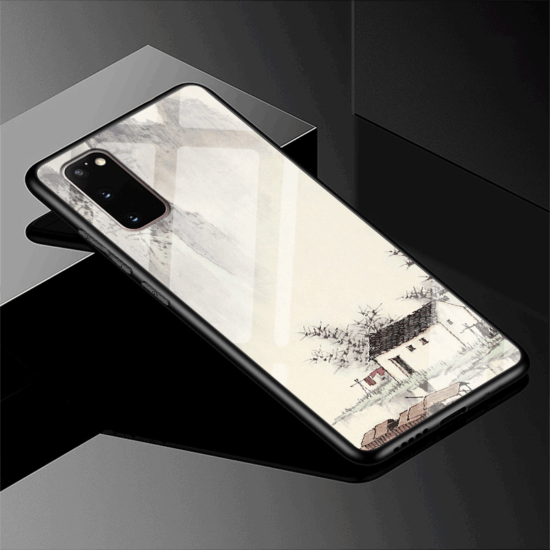 Samsung Galaxy S20 Hoesje Spotprent Glas Bescherming, Samsung Galaxy S20 Hoesje Hoes Trendy Merk