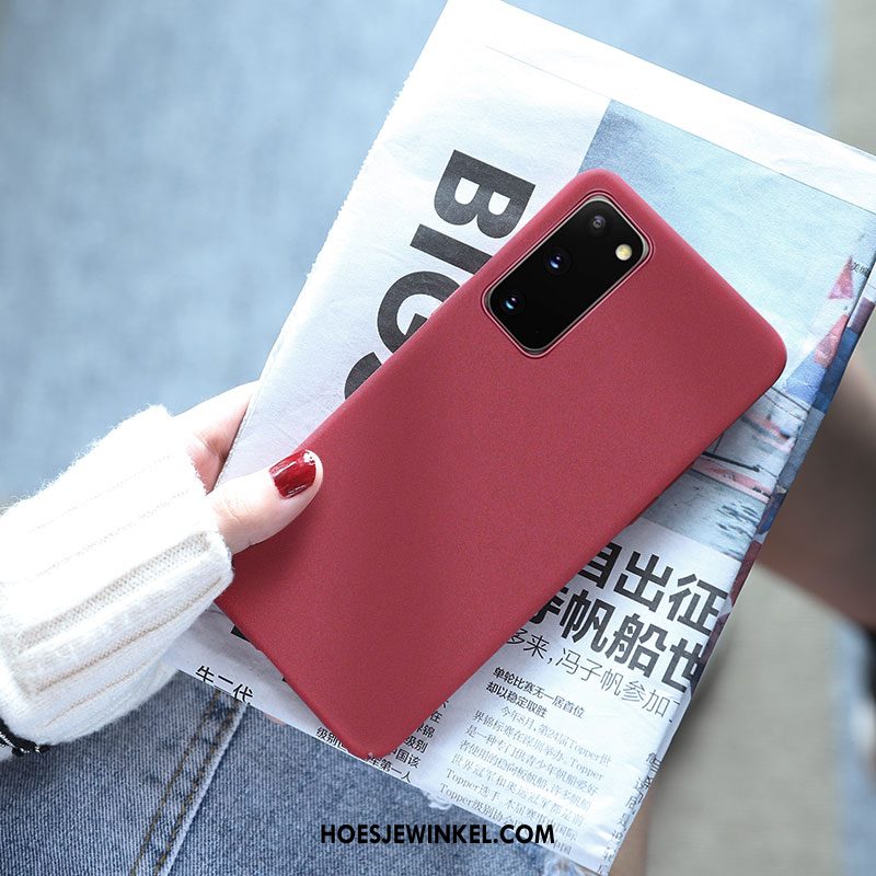 Samsung Galaxy S20 Hoesje Trendy Merk Rood Anti-fall, Samsung Galaxy S20 Hoesje Hard Nieuw