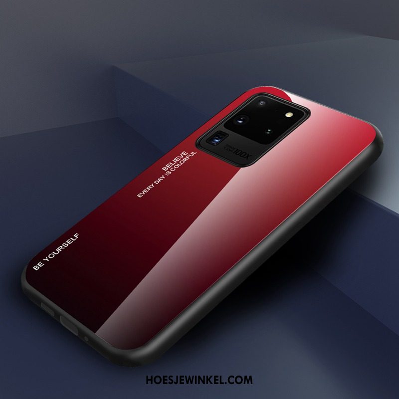 Samsung Galaxy S20 Ultra Hoesje Anti-fall Net Red Hoes, Samsung Galaxy S20 Ultra Hoesje Scheppend Mobiele Telefoon