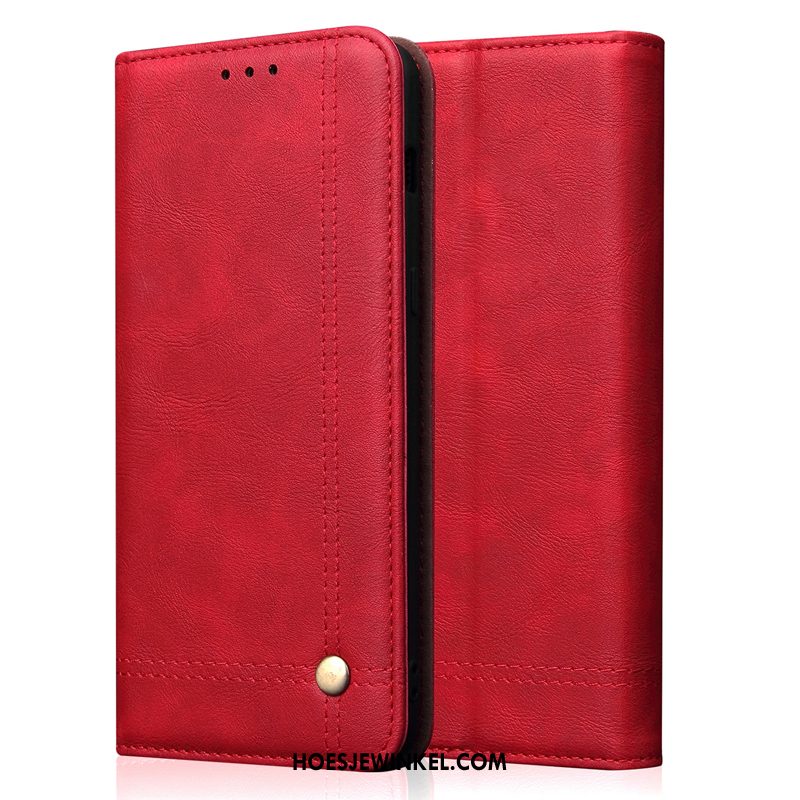 Samsung Galaxy S20 Ultra Hoesje Leren Etui Echt Leer Trend, Samsung Galaxy S20 Ultra Hoesje Rood Bescherming