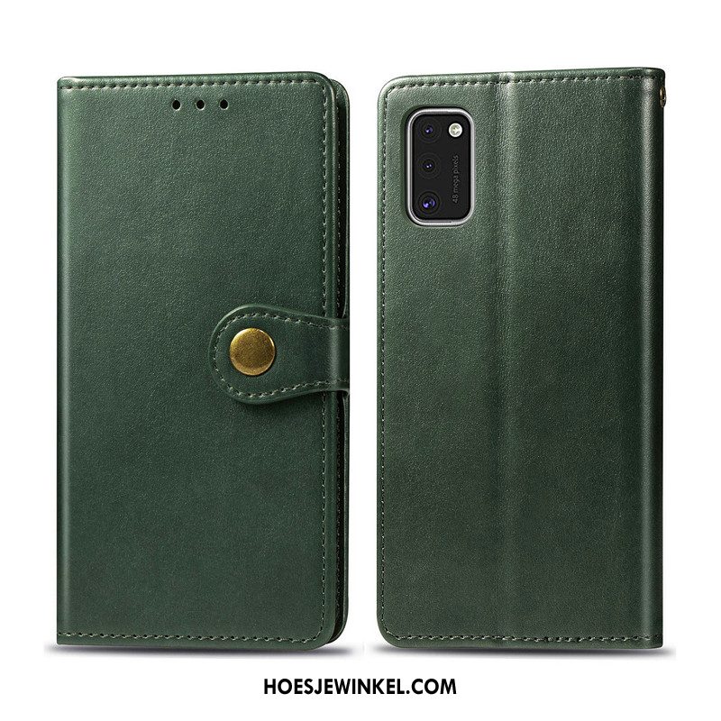 Samsung Galaxy S41 Hoesje Hoes Leren Etui Bescherming, Samsung Galaxy S41 Hoesje Effen Kleur Groen