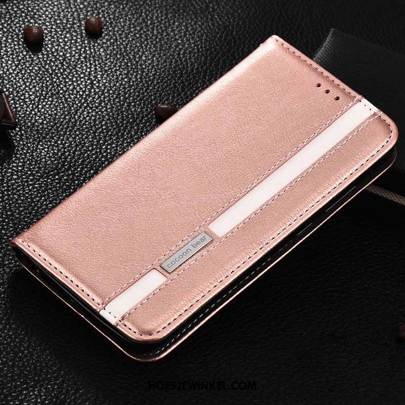 Samsung Galaxy S6 Edge Hoesje Anti-fall Bedrijf Khaki, Samsung Galaxy S6 Edge Hoesje Roze Leren Etui