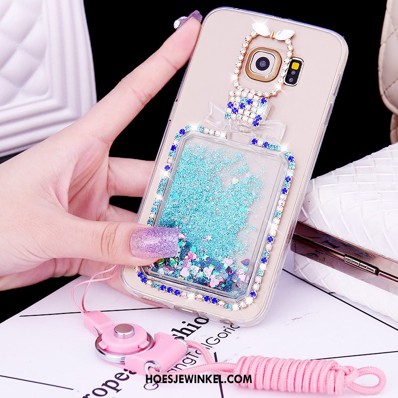 Samsung Galaxy S6 Edge Hoesje Drijfzand Met Strass Bescherming, Samsung Galaxy S6 Edge Hoesje Ster Hoes