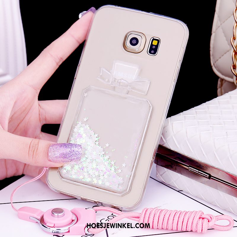 Samsung Galaxy S6 Edge Hoesje Drijfzand Met Strass Bescherming, Samsung Galaxy S6 Edge Hoesje Ster Hoes