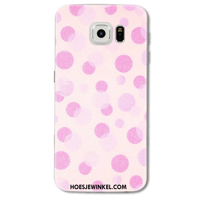 Samsung Galaxy S6 Edge Hoesje Golfpunt Blauw Scheppend, Samsung Galaxy S6 Edge Hoesje Mobiele Telefoon Ster