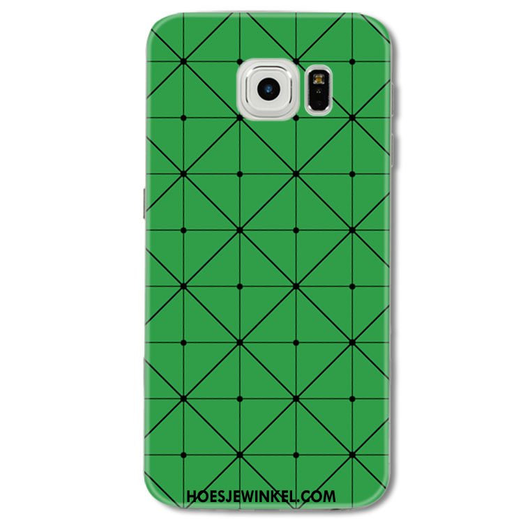 Samsung Galaxy S6 Edge Hoesje Groen Siliconen All Inclusive, Samsung Galaxy S6 Edge Hoesje Ster Mobiele Telefoon