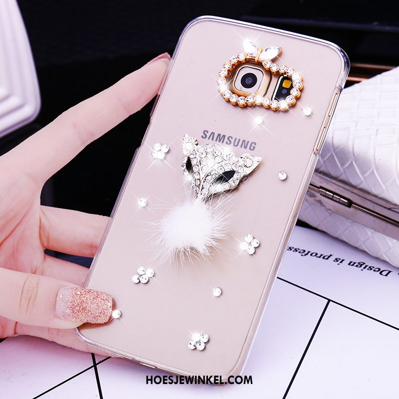 Samsung Galaxy S6 Edge Hoesje Hoes Met Strass Ster, Samsung Galaxy S6 Edge Hoesje Plastic Hard