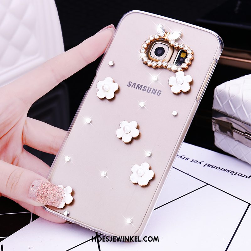 Samsung Galaxy S6 Edge Hoesje Hoes Met Strass Ster, Samsung Galaxy S6 Edge Hoesje Plastic Hard