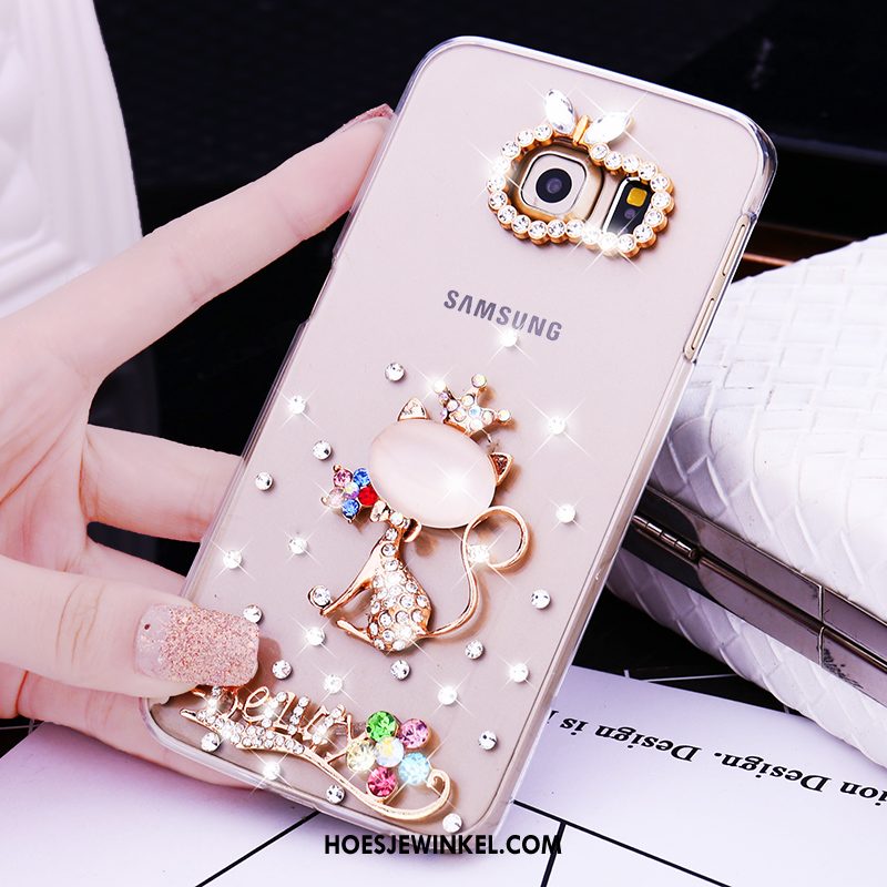 Samsung Galaxy S6 Edge Hoesje Hoes Met Strass Ster, Samsung Galaxy S6 Edge Hoesje Plastic Hard