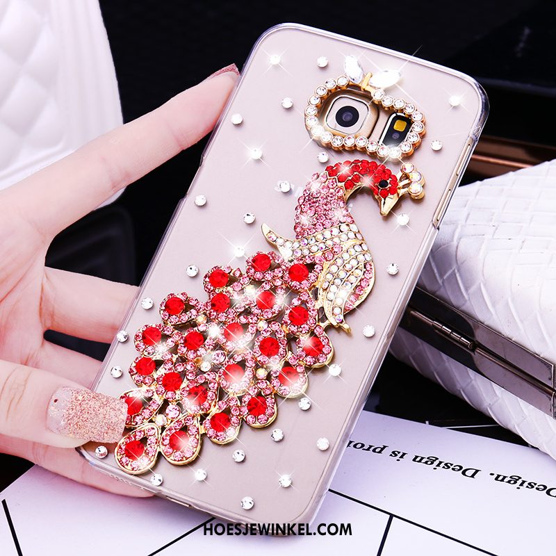 Samsung Galaxy S6 Edge Hoesje Hoes Met Strass Ster, Samsung Galaxy S6 Edge Hoesje Plastic Hard