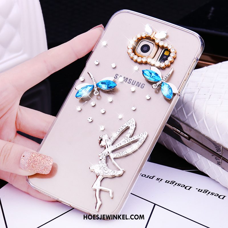 Samsung Galaxy S6 Edge Hoesje Hoes Met Strass Ster, Samsung Galaxy S6 Edge Hoesje Plastic Hard