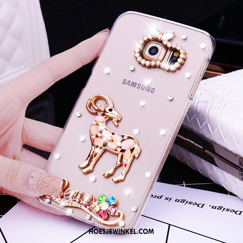 Samsung Galaxy S6 Edge Hoesje Hoes Met Strass Ster, Samsung Galaxy S6 Edge Hoesje Plastic Hard