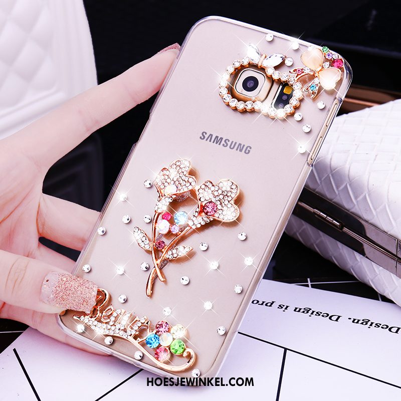 Samsung Galaxy S6 Edge Hoesje Hoes Met Strass Ster, Samsung Galaxy S6 Edge Hoesje Plastic Hard