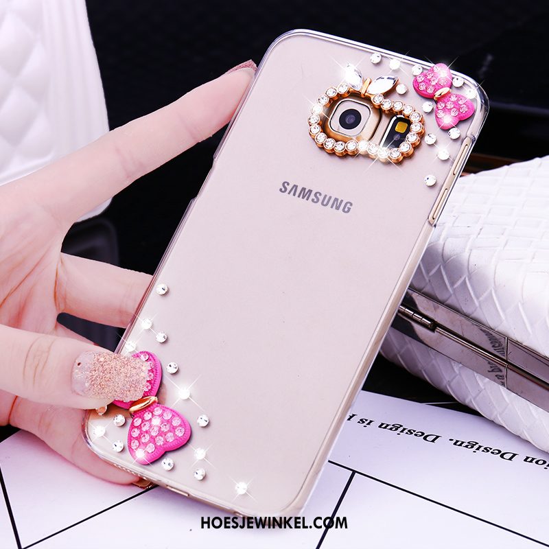 Samsung Galaxy S6 Edge Hoesje Hoes Met Strass Ster, Samsung Galaxy S6 Edge Hoesje Plastic Hard