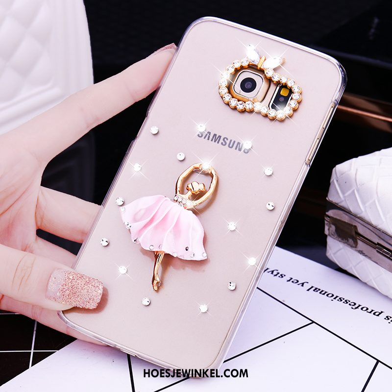 Samsung Galaxy S6 Edge Hoesje Hoes Met Strass Ster, Samsung Galaxy S6 Edge Hoesje Plastic Hard