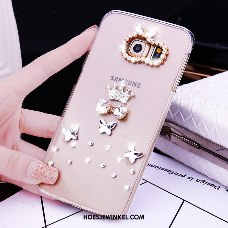 Samsung Galaxy S6 Edge Hoesje Hoes Met Strass Ster, Samsung Galaxy S6 Edge Hoesje Plastic Hard