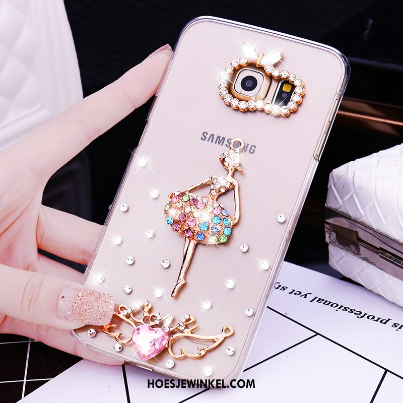 Samsung Galaxy S6 Edge Hoesje Hoes Met Strass Ster, Samsung Galaxy S6 Edge Hoesje Plastic Hard