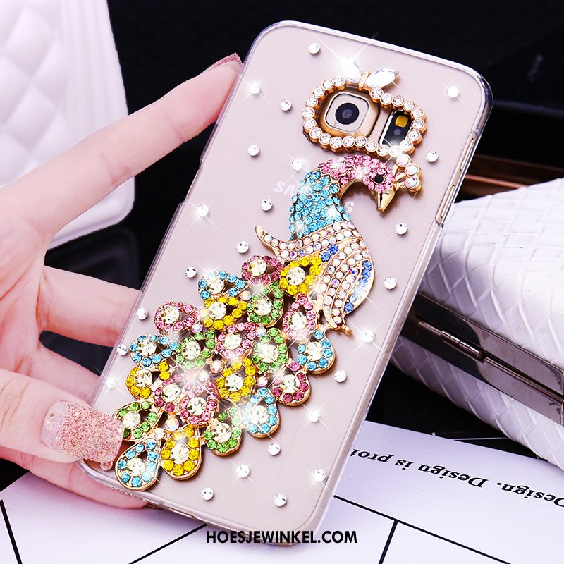 Samsung Galaxy S6 Edge Hoesje Hoes Met Strass Ster, Samsung Galaxy S6 Edge Hoesje Plastic Hard