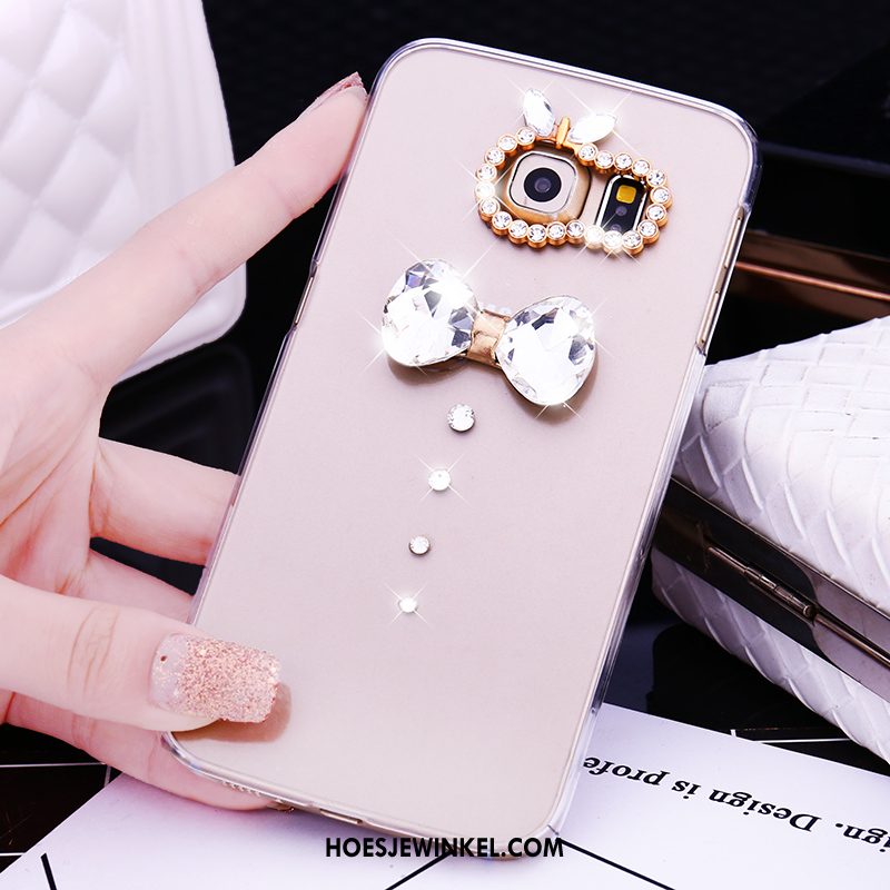 Samsung Galaxy S6 Edge Hoesje Hoes Met Strass Ster, Samsung Galaxy S6 Edge Hoesje Plastic Hard