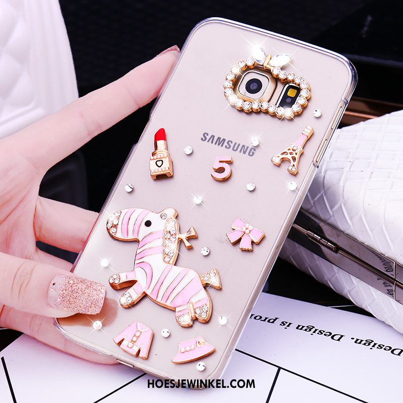 Samsung Galaxy S6 Edge Hoesje Hoes Met Strass Ster, Samsung Galaxy S6 Edge Hoesje Plastic Hard