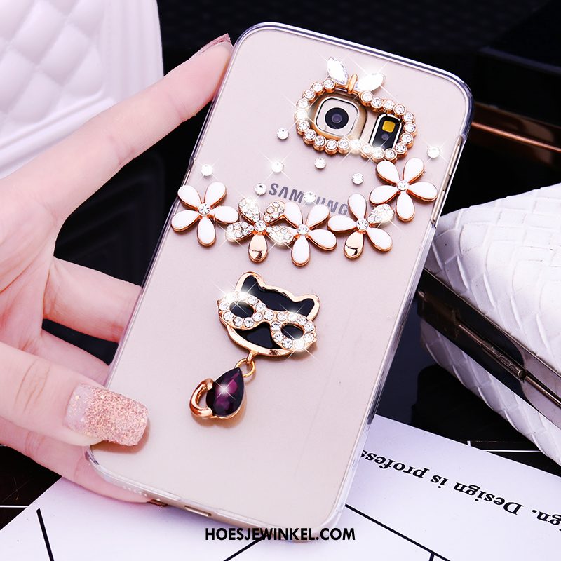 Samsung Galaxy S6 Edge Hoesje Hoes Met Strass Ster, Samsung Galaxy S6 Edge Hoesje Plastic Hard