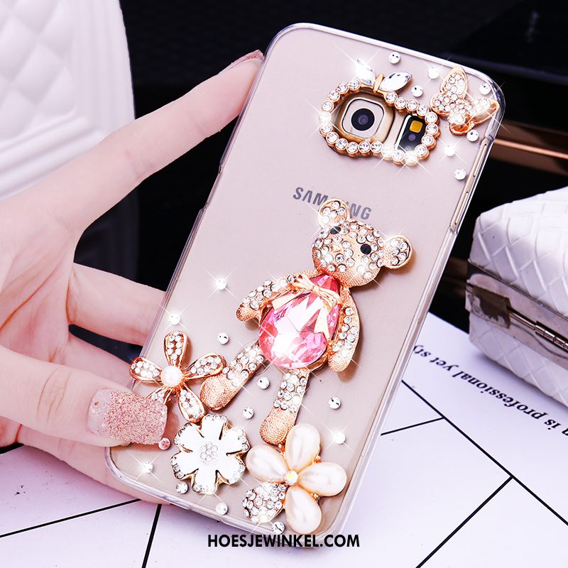 Samsung Galaxy S6 Edge Hoesje Hoes Met Strass Ster, Samsung Galaxy S6 Edge Hoesje Plastic Hard