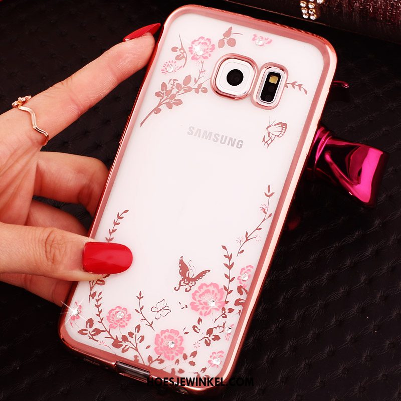 Samsung Galaxy S6 Edge Hoesje Klittenband Mobiele Telefoon Ster, Samsung Galaxy S6 Edge Hoesje Met Strass Bescherming