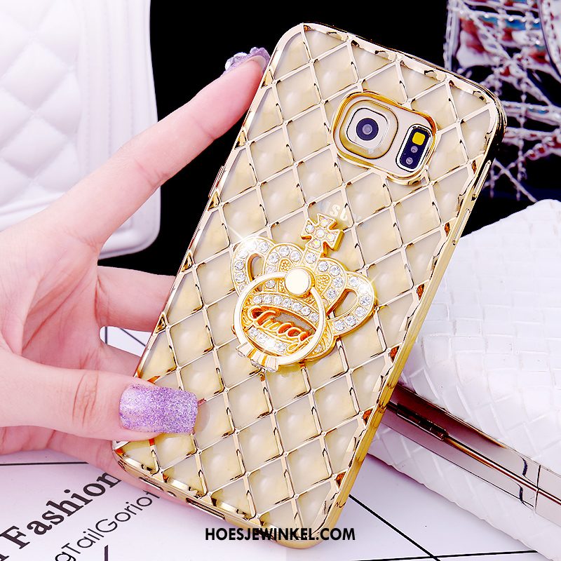 Samsung Galaxy S6 Edge Hoesje Siliconen Hoes Mobiele Telefoon, Samsung Galaxy S6 Edge Hoesje Goud Bescherming