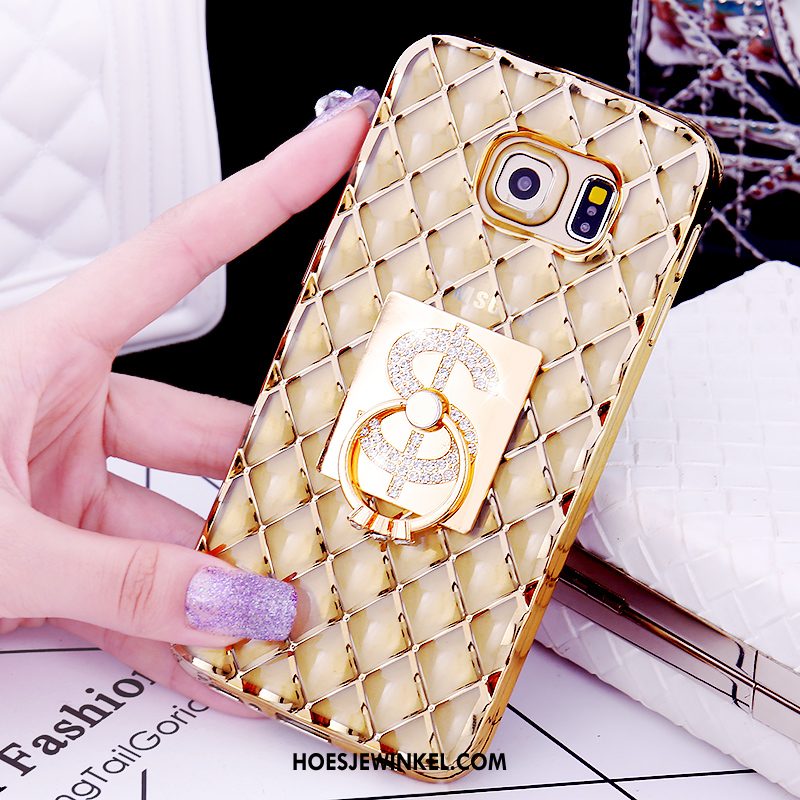 Samsung Galaxy S6 Edge Hoesje Siliconen Hoes Mobiele Telefoon, Samsung Galaxy S6 Edge Hoesje Goud Bescherming