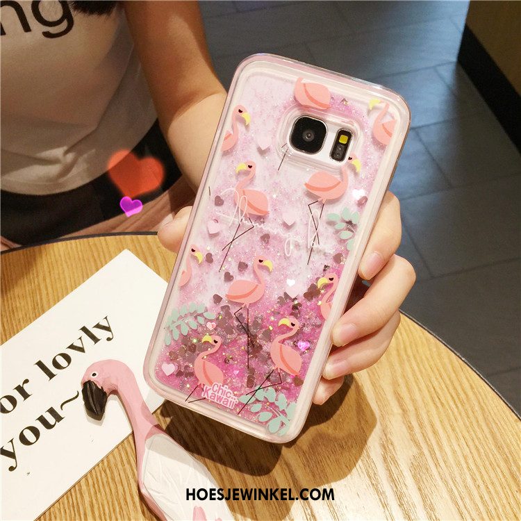 Samsung Galaxy S6 Edge Hoesje Siliconen Ster Mooie, Samsung Galaxy S6 Edge Hoesje Mobiele Telefoon Roze