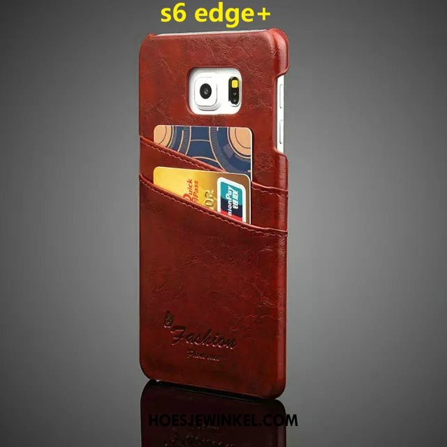 Samsung Galaxy S6 Edge Hoesje Ster Rood Mobiele Telefoon, Samsung Galaxy S6 Edge Hoesje Leren Etui Persoonlijk