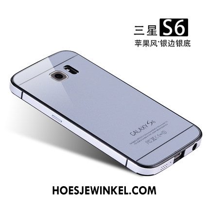 Samsung Galaxy S6 Hoesje Achterklep Bescherming Omlijsting, Samsung Galaxy S6 Hoesje Gehard Glas Mobiele Telefoon
