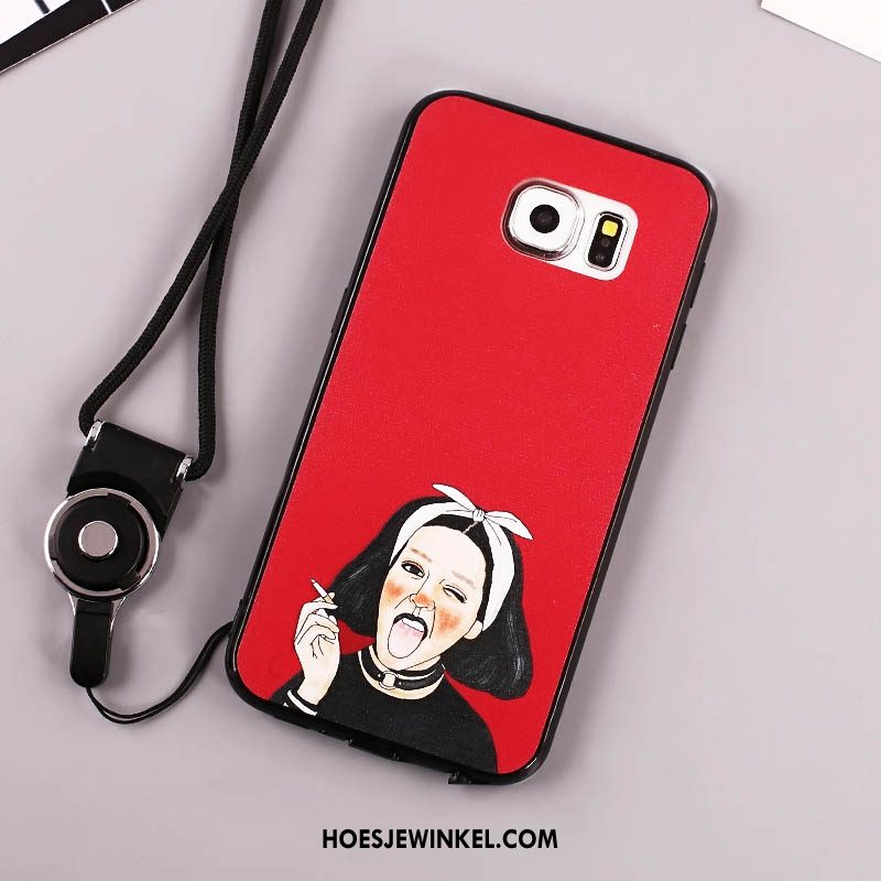 Samsung Galaxy S6 Hoesje Bescherming Anti-fall Hoes, Samsung Galaxy S6 Hoesje Siliconen Hanger