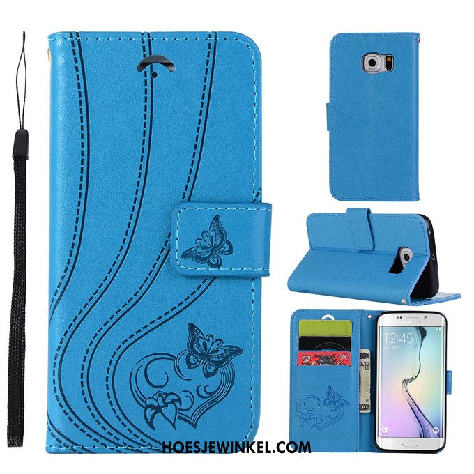 Samsung Galaxy S6 Hoesje Bescherming Trend Siliconen, Samsung Galaxy S6 Hoesje Leren Etui Anti-fall